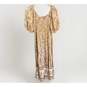 Kindred Anthropologie Cottagecore Maxi Dress Women’s 2X Smocked Ballon Sleeves
